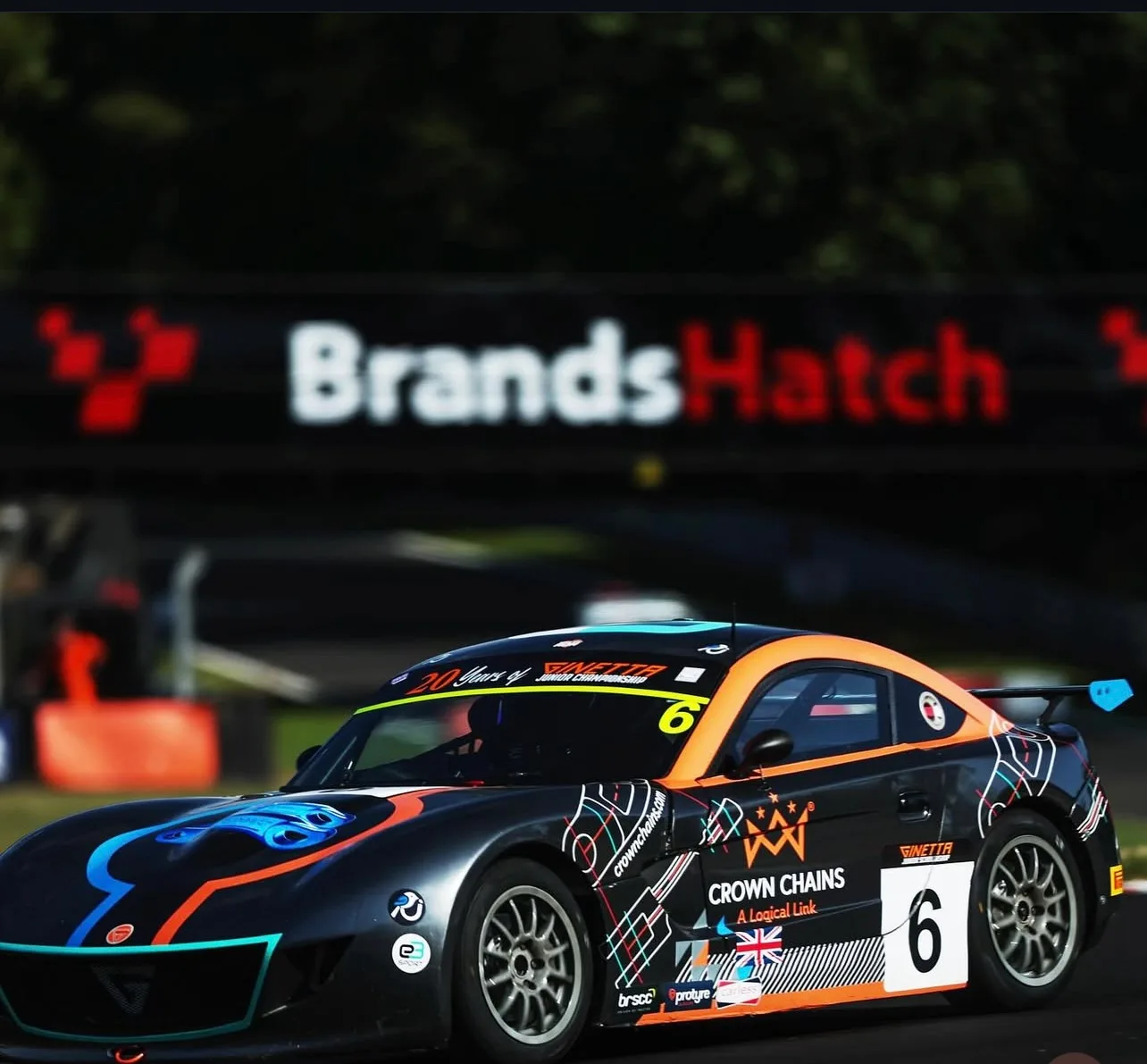 Andrew Robinson competing in his 2025 Ginetta Juniors season
